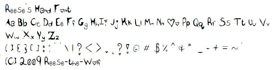 Reese's Handwriting Font by reese-the-wolf on DeviantArt