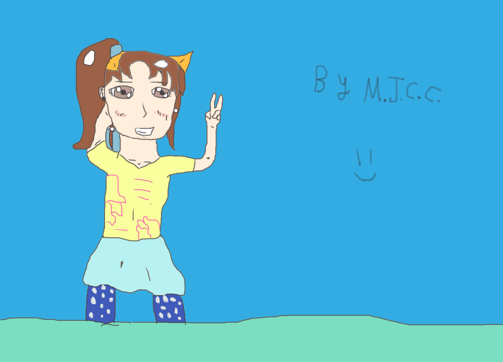 My sister drew herself by poniespeopleandstuff on DeviantArt