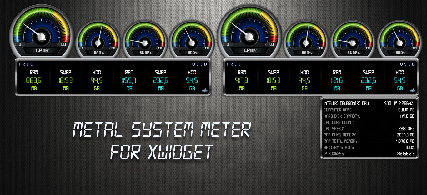 Metal System Meter for xwidget