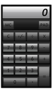 Silverlight Calculator for xwidget