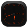 Modern Carbon Analog Clock for xwidget