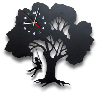 Tree Swing Girl Pendulum Clock for xwidget