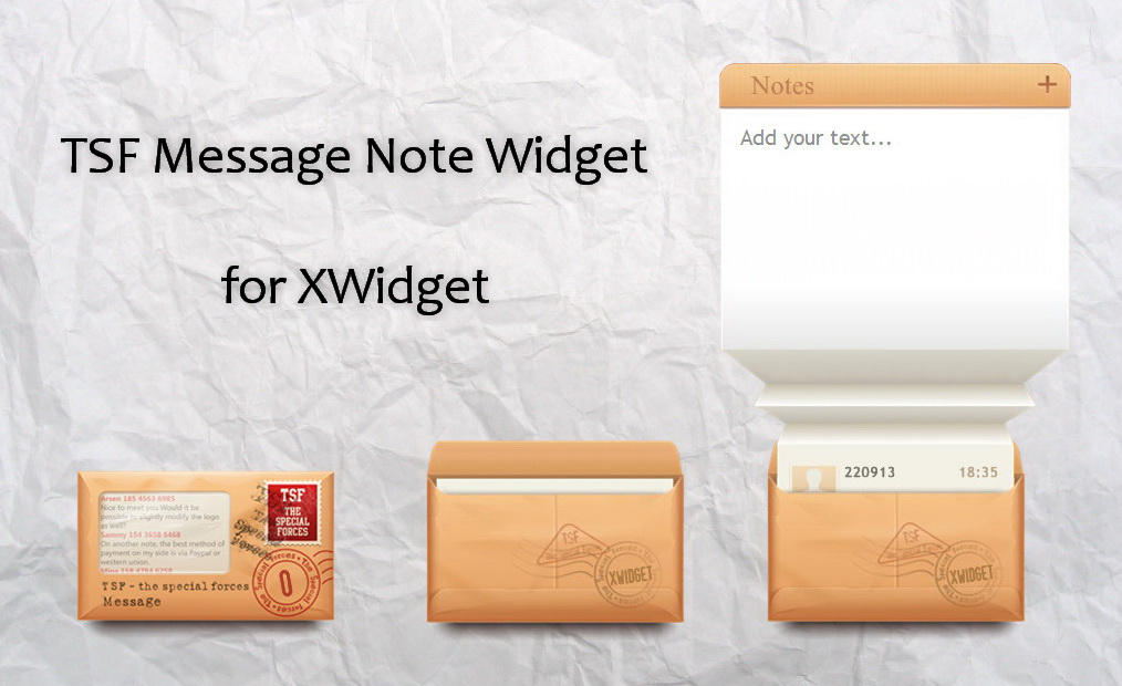 TSF Message Note Widget for xwidget by Jimking on DeviantArt