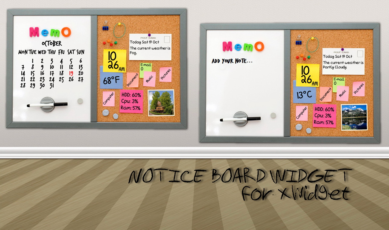 Notice Board Widget for xwidget (fixed)