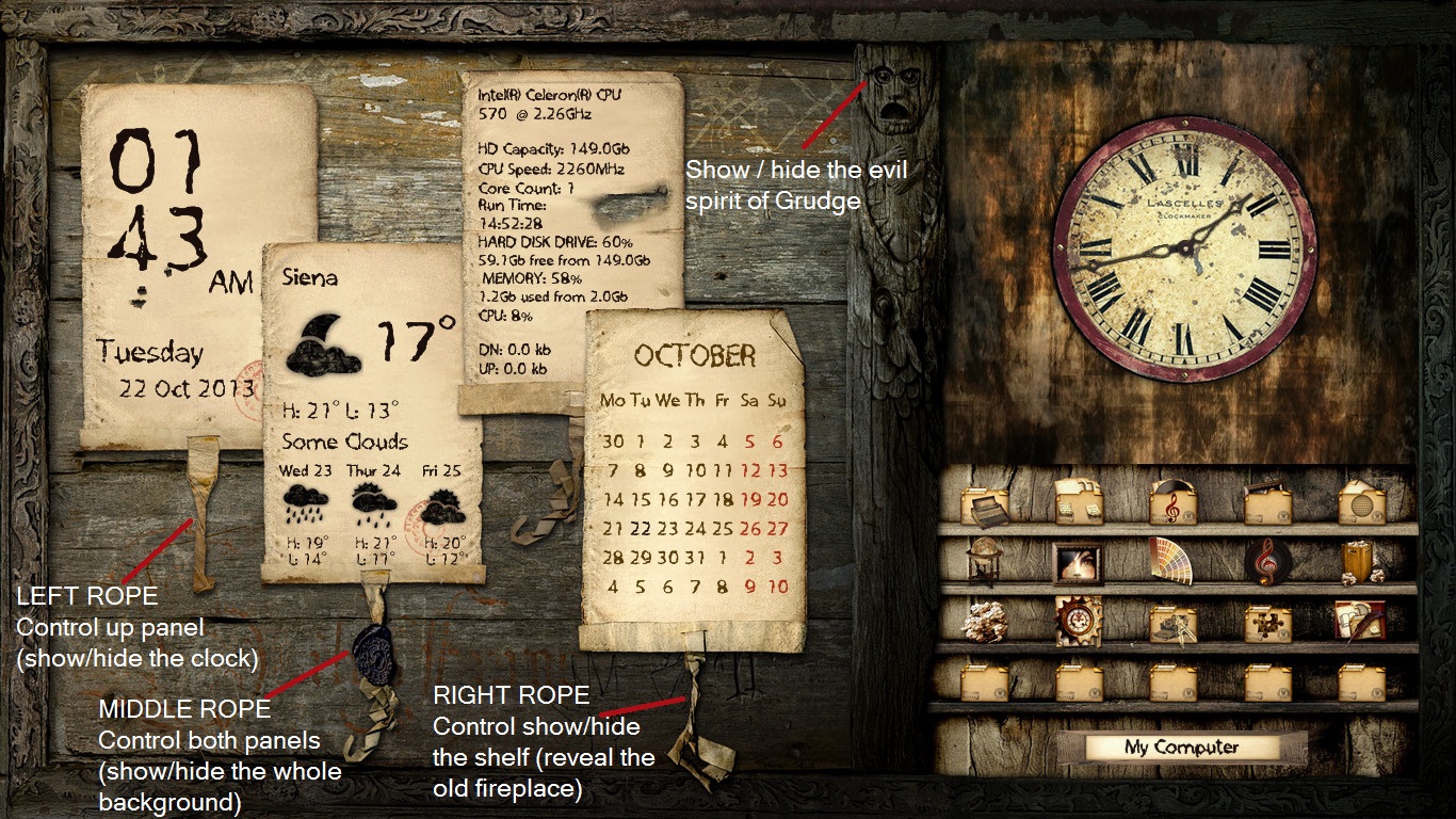 Grunge Desktop FULL SCREEN for xwidget