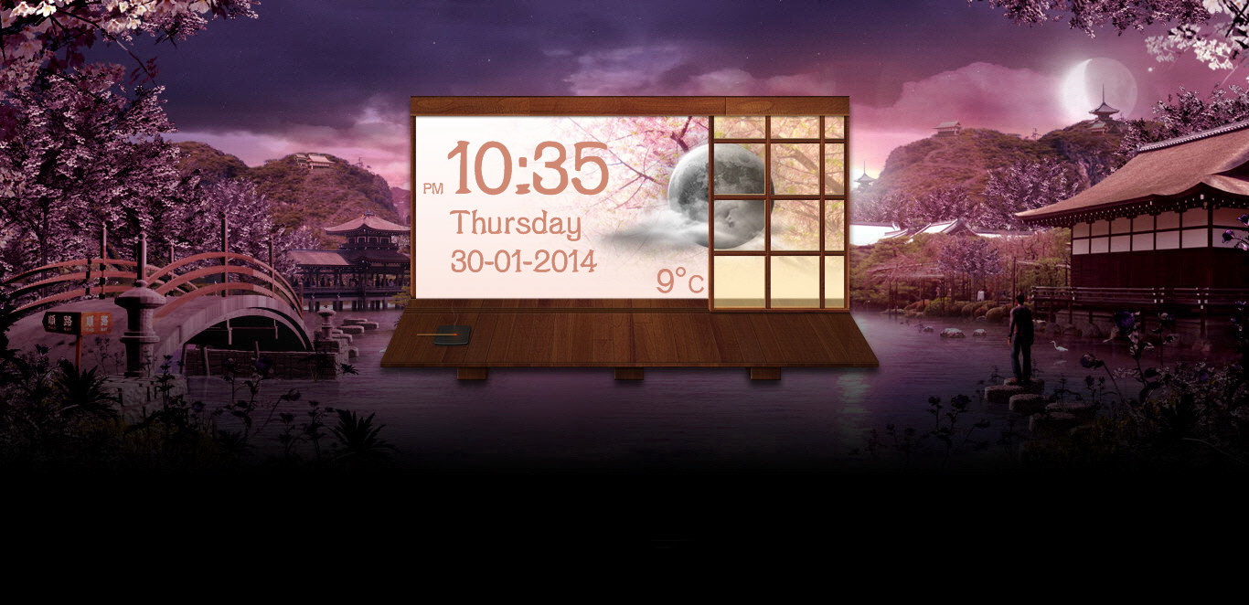 Sakura Weather Clock for xwidget