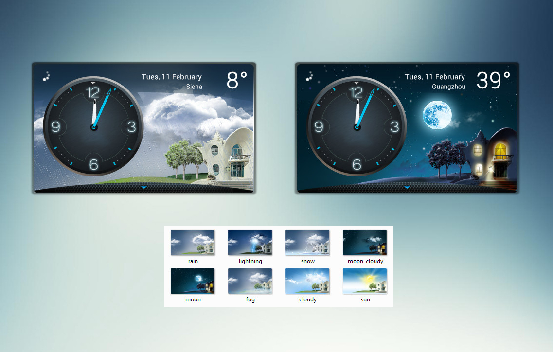 Panorama Clock Weather HQ for xwidget by Jimking on DeviantArt