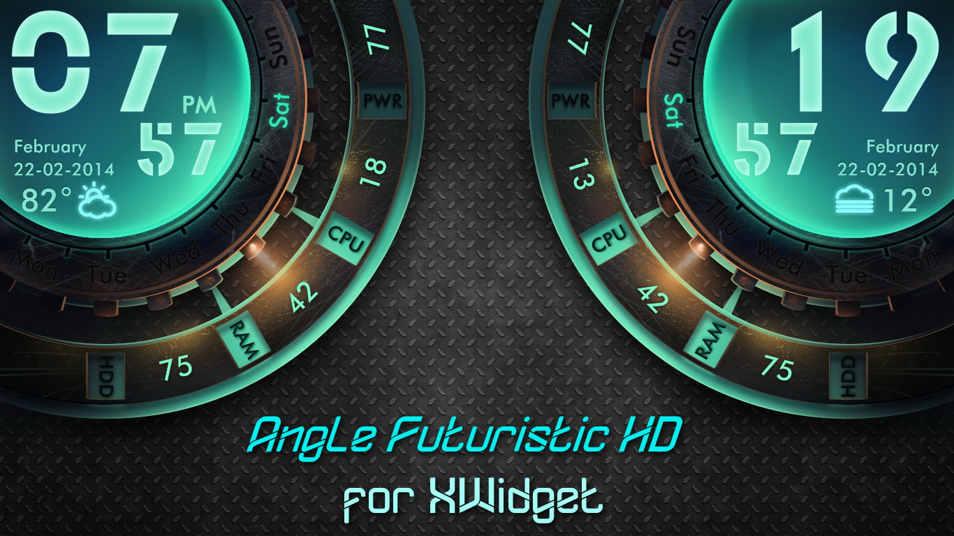 Angle Futuristic Widget HD (L/R) for xwidget