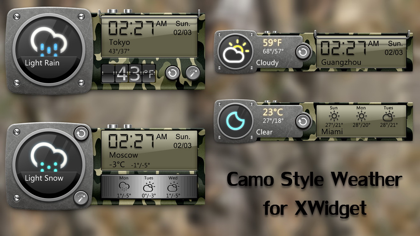 Camo Style Weather HD for xwidget by Jimking on DeviantArt