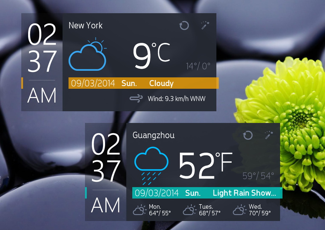 ColorMetro Style Weather HD for xwidget