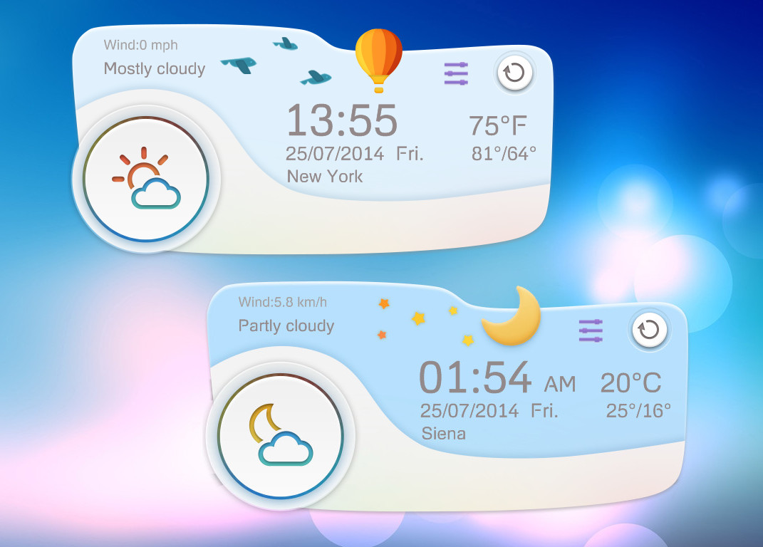 Rainbow Widget HD for xwidget