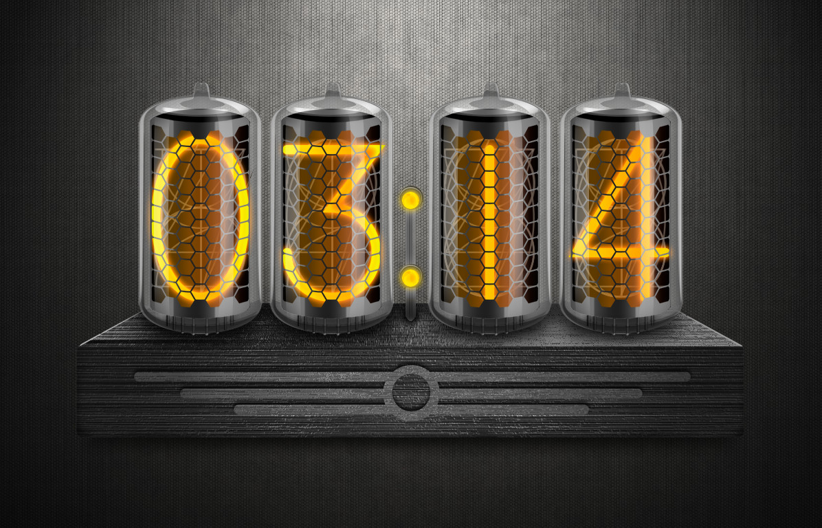 Black Nixie Clock HD for xwidget by Jimking on DeviantArt