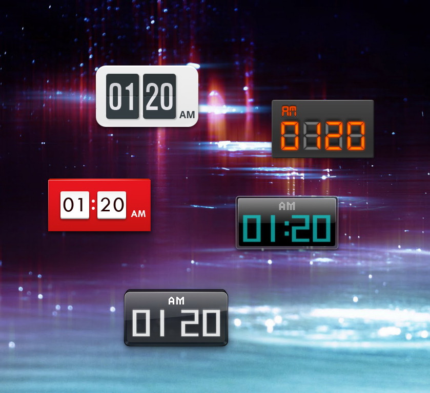 LG Optimus 2X Digital Clocks for xwidget