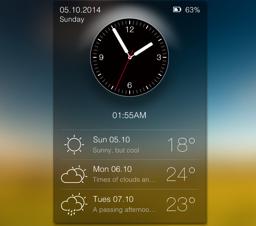 Daily Widget for xwidget