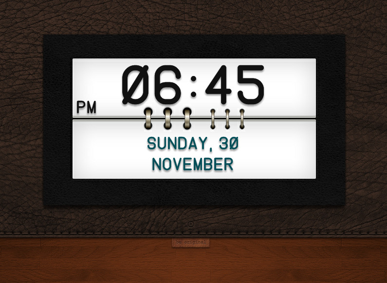 Binder Rings Flip Clock for xwidget