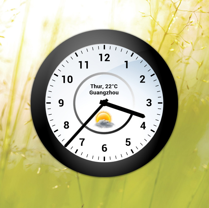 Analog Weather Clock for xwidget