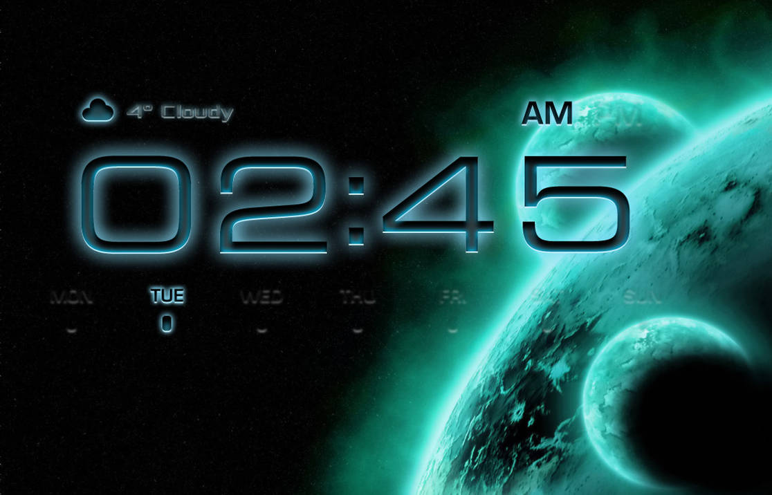 Night Stand Clock Cyber for xwidget by Jimking on DeviantArt