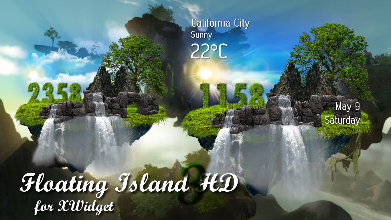 Floating Island Widget 3 HD for xwidget