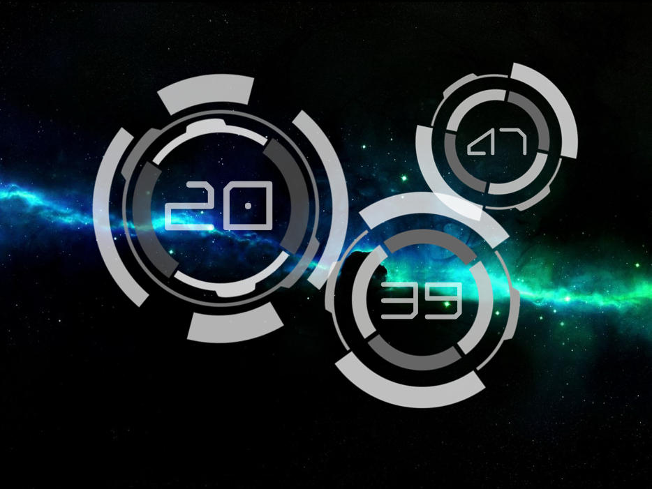 Hologram Circles Clock (animated) for xwidget by Jimking on DeviantArt