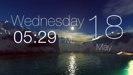 Simple Digital Clock 5 for xwidget