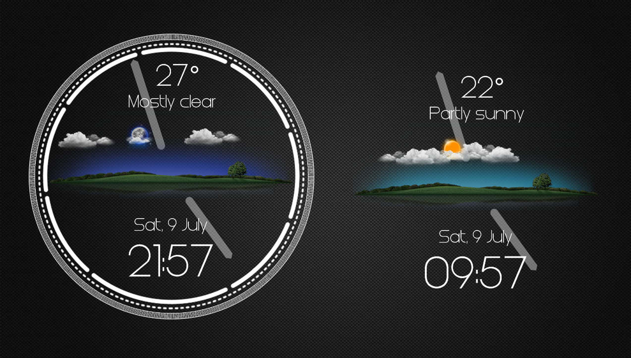 Cyclical Clock Weather for xwidget