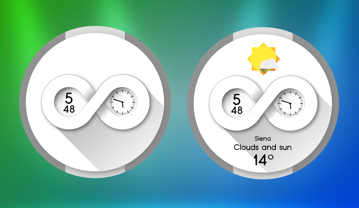 Infinity S Clock for xwidget