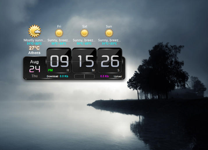 Часы погода дата на экран