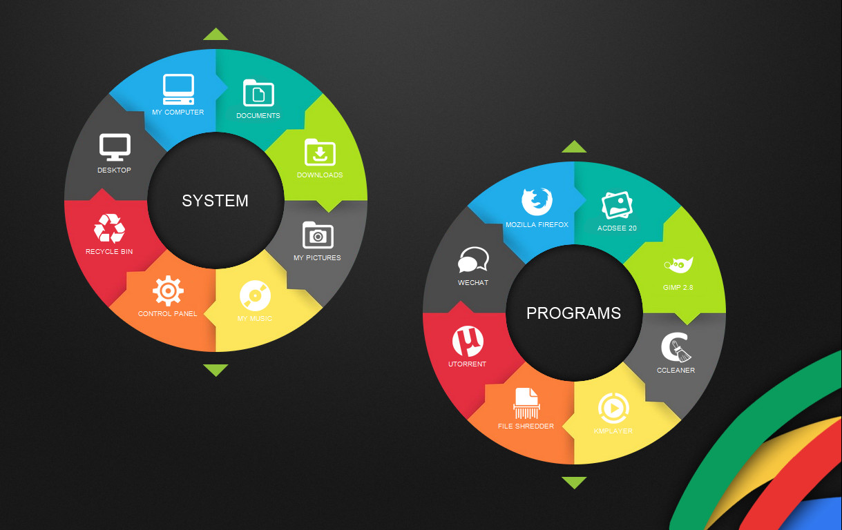 Circular Infographic Widget for xwidget by Jimking on DeviantArt
