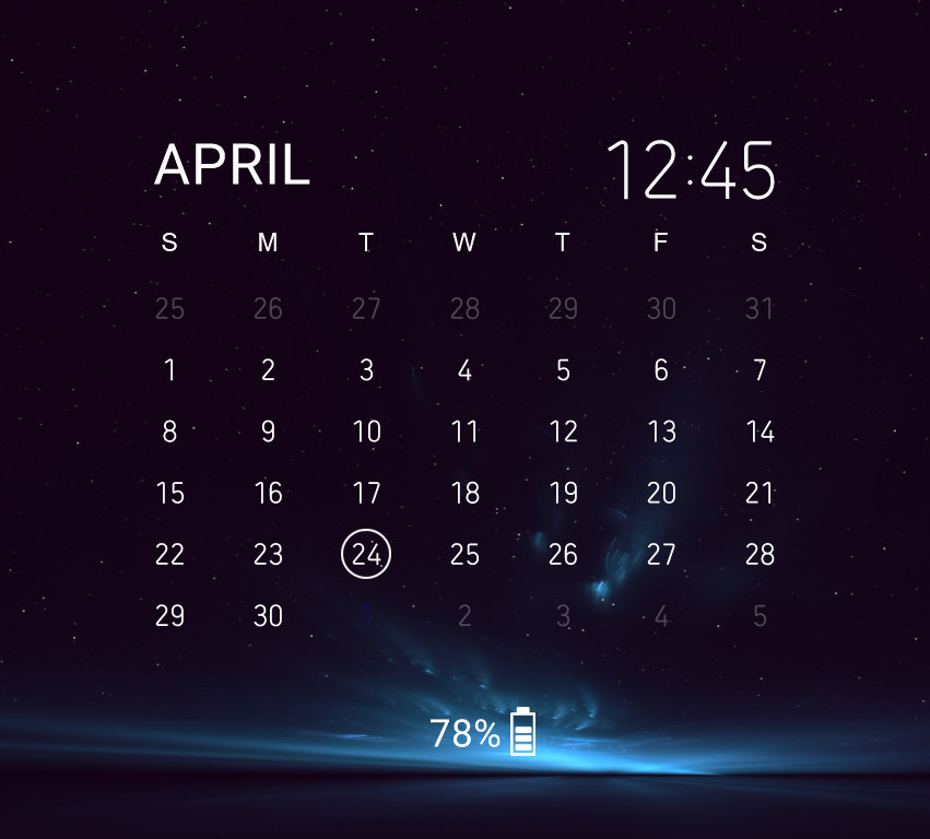 Galaxy S9 Calendar Clock for xwidget by Jimking on DeviantArt