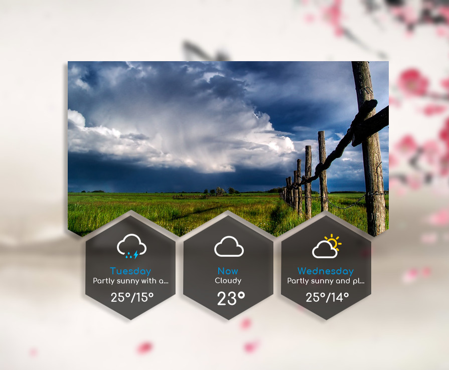 Hexagon Style Weather for xwidget