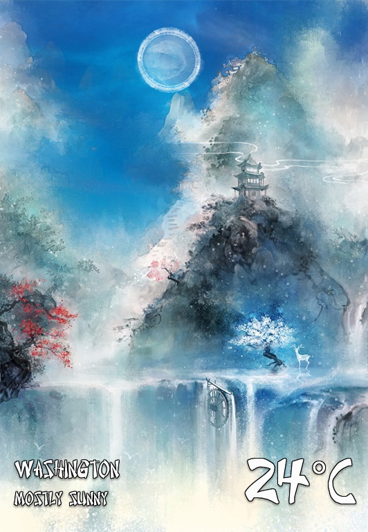 Chinese Waterfall Weather for xwidget by Jimking on DeviantArt