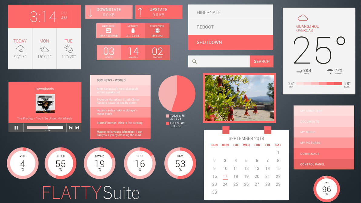 Flatty Suite for xwidget by Jimking on DeviantArt