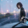 Rainfall Anime Girl