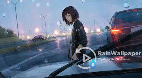 Rainfall Anime Girl