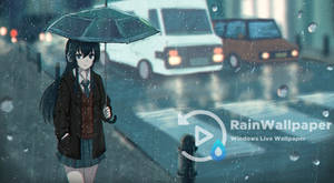 Rainy Evening Anime Girl