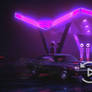 Neon Muscle Car