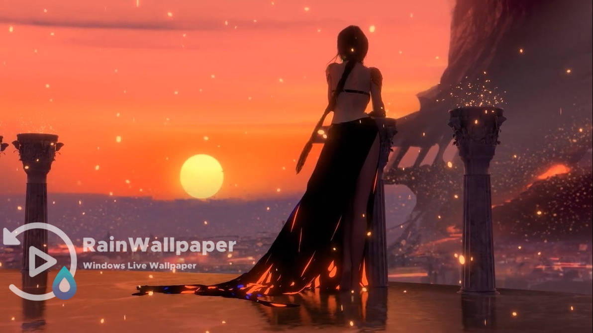 Sunset By Wlop Lwp By Jimking On Deviantart