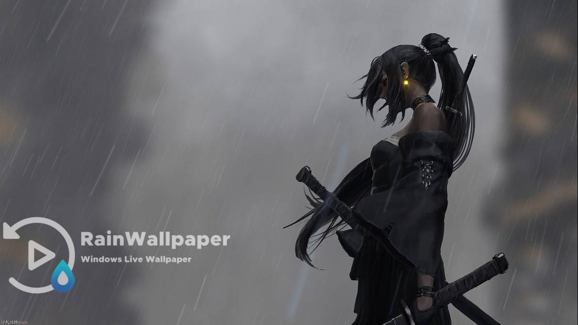 Girl Samurai Rain By Jimking On Deviantart