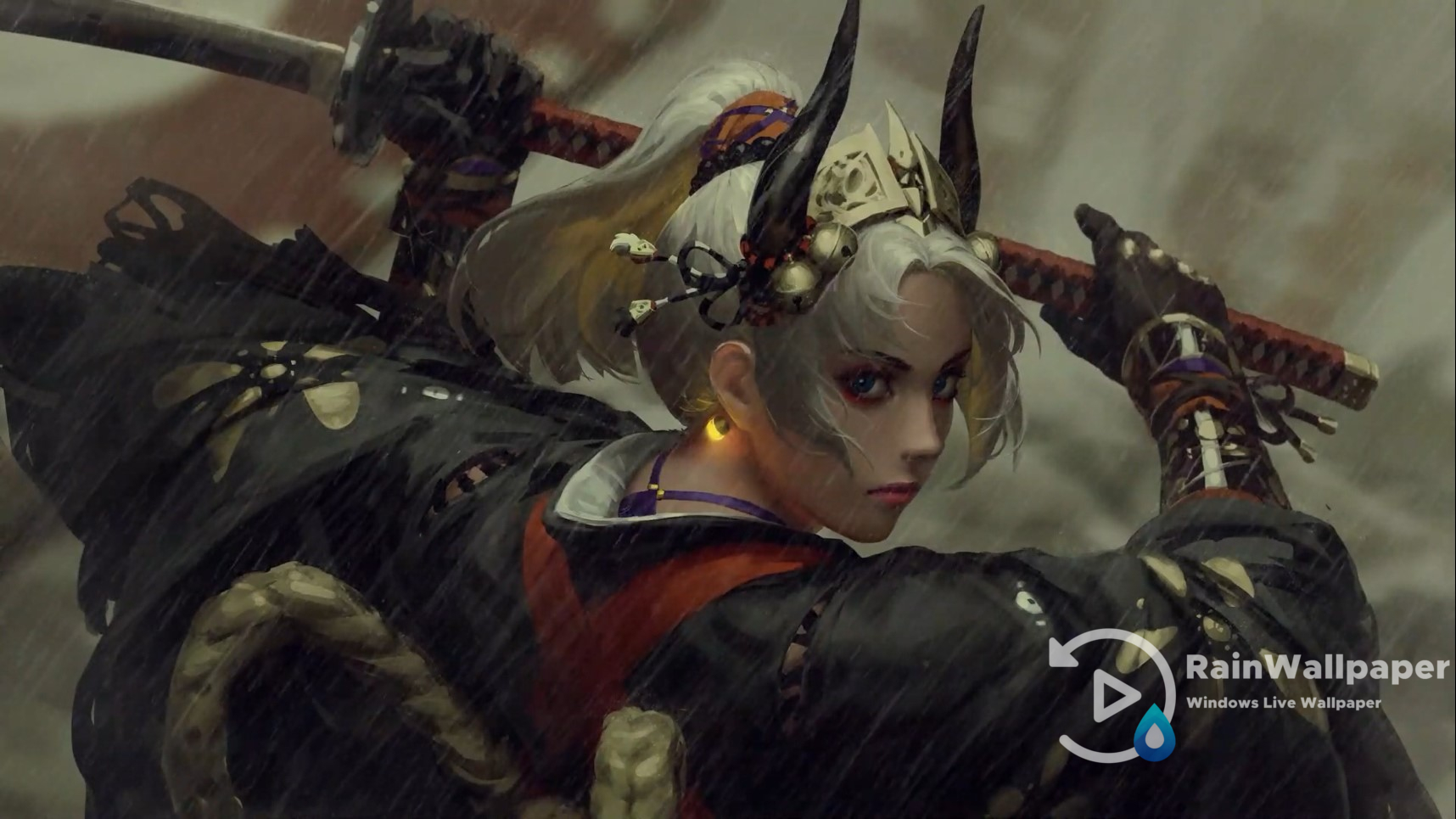 Samurai Girl Rain Guweiz LWP by Jimking on DeviantArt