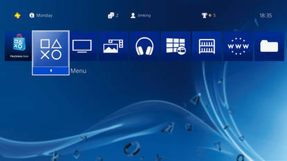 PS4 Menu FULL SCREEN for XWidget (with sounds)