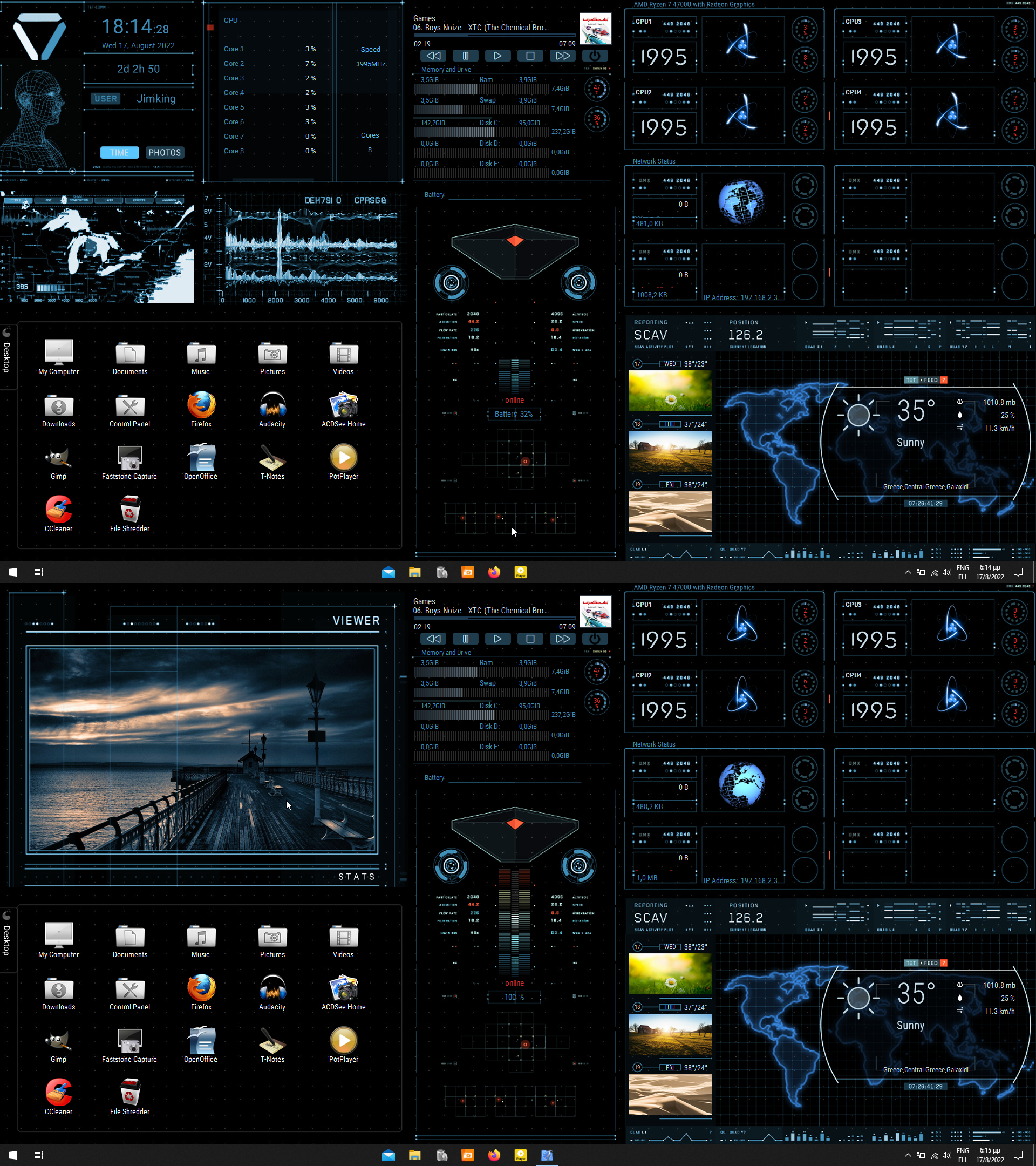 Hightech Theme for XWidget (full animated) by Jimking on DeviantArt