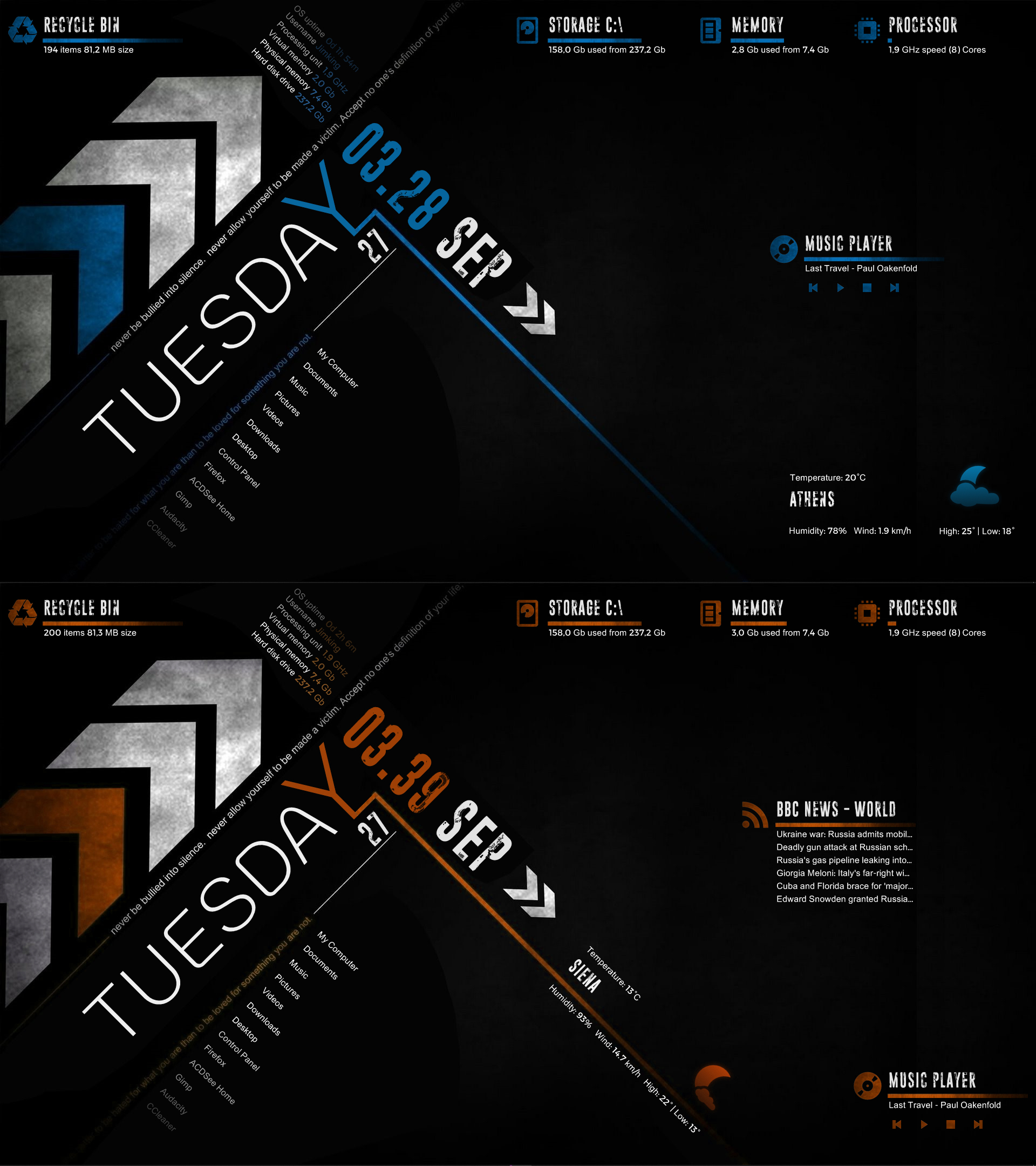 Define Yourself Theme for XWidget