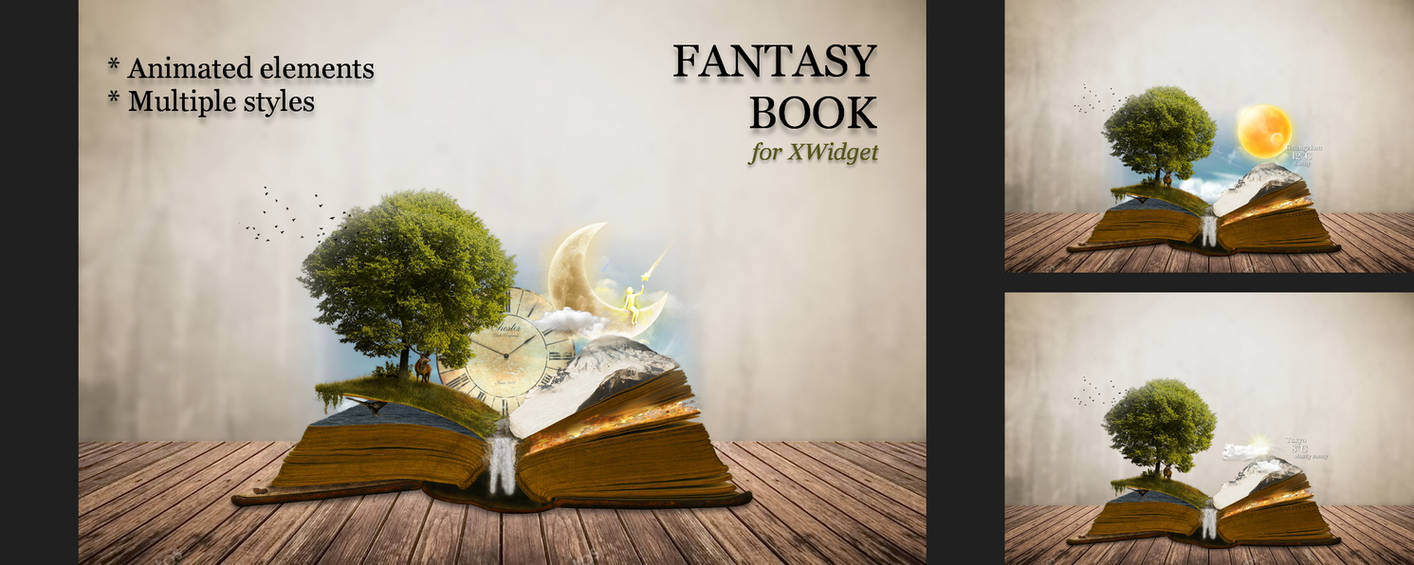 Fantasy Book for XWidget (animated) by Jimking on DeviantArt