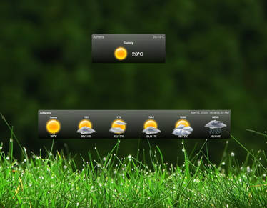 Slide Weather for XWidget by Jimking, visual art