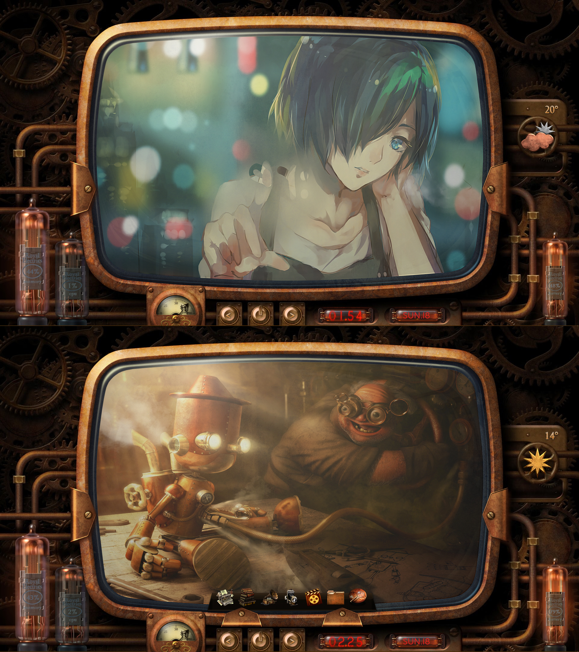 Steampunk Desktop v2 for XWidget by Jimking on DeviantArt