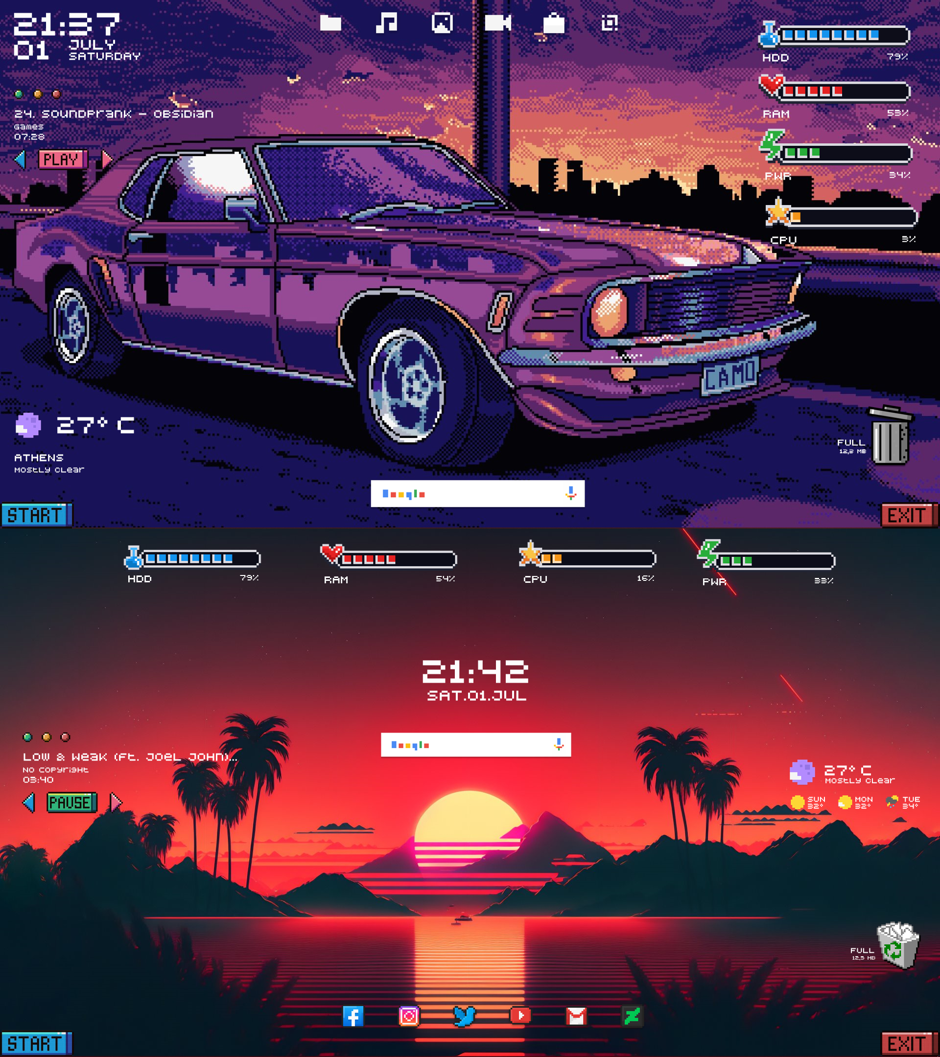 8-Bit Theme for XWidget by Jimking on DeviantArt
