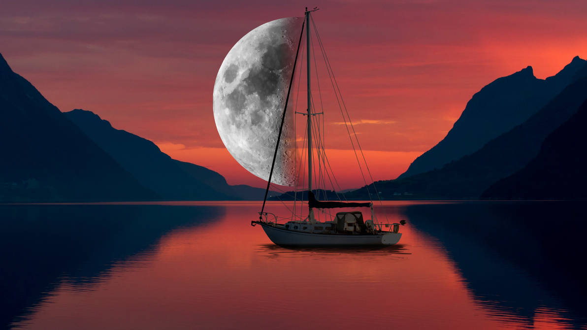 Moon Sailing 4 (4K Wallpaper) by Jimking on DeviantArt