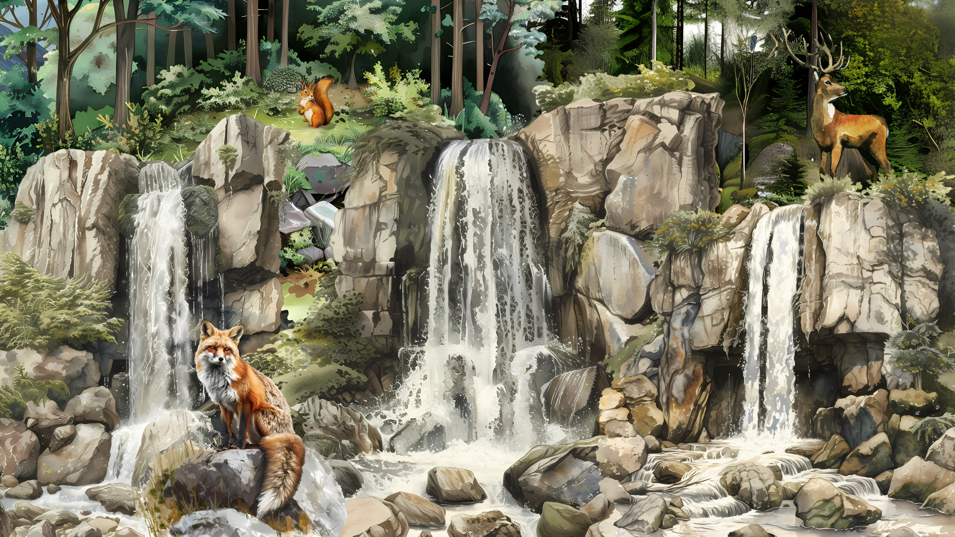 Jungle Waterfalls (4K Wallpaper) by Jimking on DeviantArt
