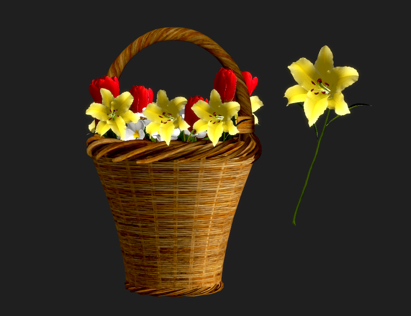 [FF7R] Aerith Basket + Yellow Flower by Mochi655 on DeviantArt