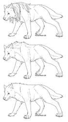 Free Wolven or Wolf Lineart by FerianMoon